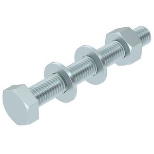 Zeskantbout moer en sluitring M10x80 staal VVE=20