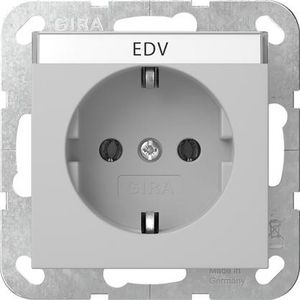 wandcontactdoos met randaarde TK System 55 grijs m