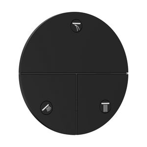 Showselect Comfort S stopkraan afbouwdeel tbv inbouw voor 3 functies mat zwart