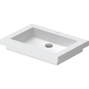 UNIVERSEEL #031758 inbouwwastafel 580mm wit zonder kraangat