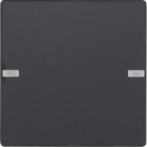 Drukknop opzetmodule 1-v tekstv. berker Q.1/Q.3/Q.7 antraciet