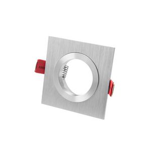 Inbouwarmatuur 50mm vierkant 79x79mm alu