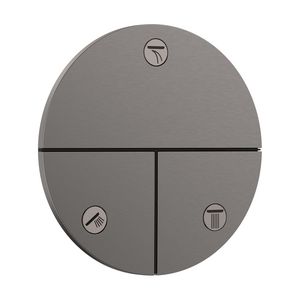 ShowerSelect Comfort S stopkraan afbouwdeel tbv inbouw voor 3 functies Brushed Black Chrome