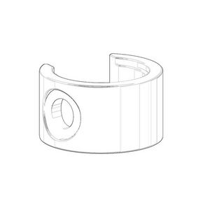 Houder v. handdouche Vork 20x35x31mm chr