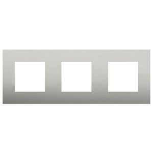 3-Voudige afdekplaat 71mm centerafst. Pure stainlesste