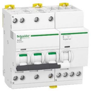 Aardlekautomaat 3-polig + Nul 10A C-Karakteristiek 10000 Acti9 iCV40H