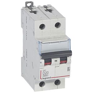 Installatieautomaat DX³ 6000A/10kA 2-polig D-karakteristiek 20A
