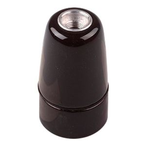 Lamphouder porselein E14 zwart