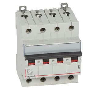 Installatieautomaat DX³ 6000A/10kA 4-polig D-karakteristiek 10A