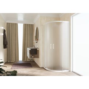 Cab. Zeph 2.0 R 100 Verst. 98,5-101,5cm Satin Glas Wit Mat