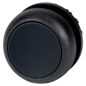Drukknop vlak zwart terugverend M22S-D-S