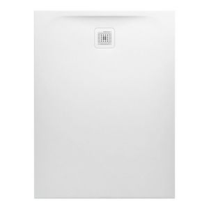 Douchevloer 1200x1000mm vierkant wit Marbond composiet afvoer aan korte zijde