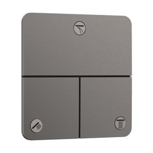 ShowerSelect Comfort Q Kraan afbouwdeel tbv inbouw voor 3 functies Brushed Black Chrome