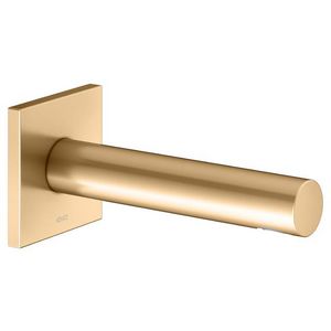 Baduitloop DN15 met vierkant rozet uitloop 180mm messing ge