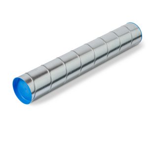 Lengte a 3mtr. spiraalbuis verzinkt staal gefelst Ø125mm G4 SPB afgedopt