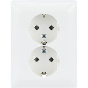 Wandcontactdoos ra dubbel kv inb SI-B-alpinwit