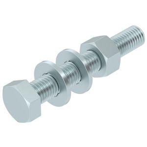 Zeskantbout moer en sluitring M12x80 staal VVE=20