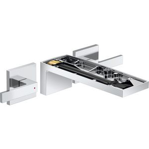AXOR MyEdition 3-gats afbouwdeel wastafelmengkraan inbouw uitloop 221 mm hendelgrepen chroom excl. plaat excl. inbouwdeel