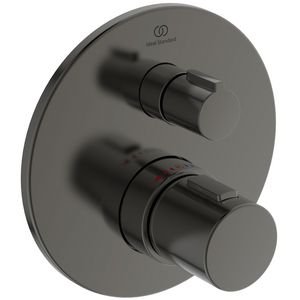 Afbouwdeel t100 inb.therm. met stopkraan magnetic grey (grijs) A5813A5