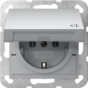 wandcontactdoos met randaarde KD System 55 kl.alum.