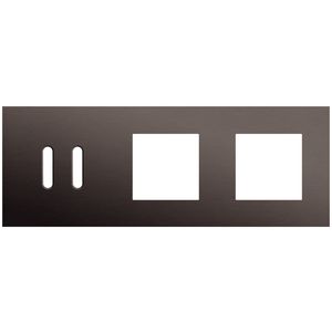 3-voudige afdekplaat horizontaal 71mm centerafstand voor een tweev