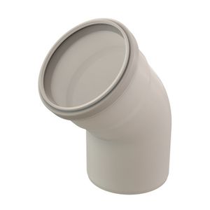 Bocht 45° PP 110mm mof/spie transparant
