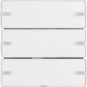 Drukknop opzetmodule 3-v tekstv. berker Q.1/Q.3/Q.7 polarwit