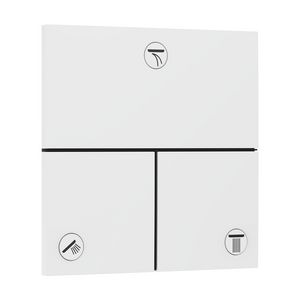 ShowerSelect Comfort E stopkraan afbouwdeel tbv inbouw voor 3 functies mat wit