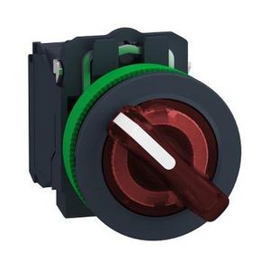 Illum.selector switch Flush mounted plastic red 30 2 pos