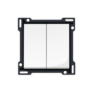 Afwerkingsset serie/wisselschakelaar+knop NO.hooglans wit