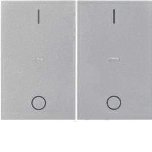 Drukknopmodule afdekking 2-v I/O berker K.5 edelstaal