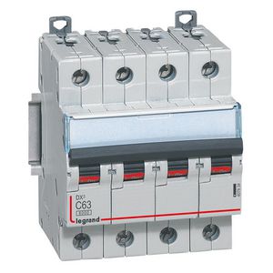 Installatieautomaat DX³ 6000A/10kA 4-polig C-karakteristiek 63A