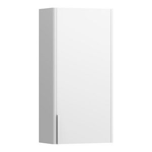 Halfh. kast 700x350mm zijk. afger. scharnierz. r wit glanz.