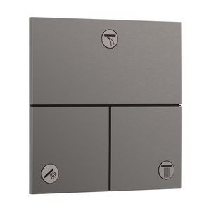 ShowerSelect Comfort E stopkraan afbouwdeel tbv inbouw voor 3 functies Brushed Black Chrome
