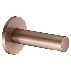 Baduitloop DN15 met rond rozet uitloop 130mm rood goud geb