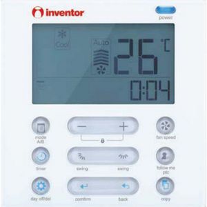 Afstandsbediening bedraad met weekplanner tbv 1 unit KJR-120C1/BTF-E