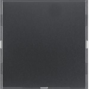Drukknop opzetmodule 1-v tekstv. berker S/B alu/antraciet
