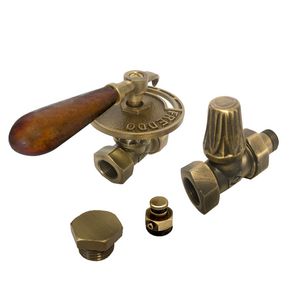 Kranenset Deco brons 1/2" recht