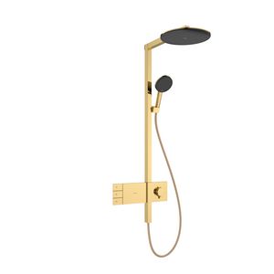 Showerpipe 300 2 straalsoorten ShowerSelect comfort Raindance Alive S Polished Gold-Optic