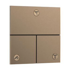 ShowerSelect Comfort E stopkraan afbouwdeel tbv inbouw voor 3 functies Brushed Bronze