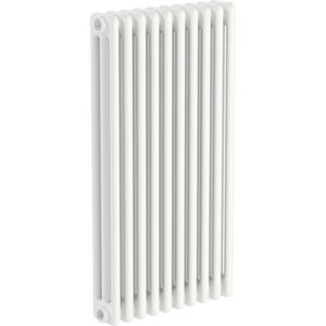 Kolomradiator MULTICOLOM 576x900mm (l x h) 12 leden/ 3-koloms (b=107mm) wit RAL9010 incl. muurbev.