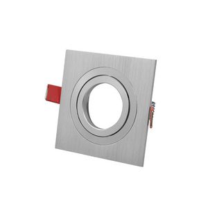 Inbouwarmatuur 50mm vierkant 92x92mm verstelbaar alu