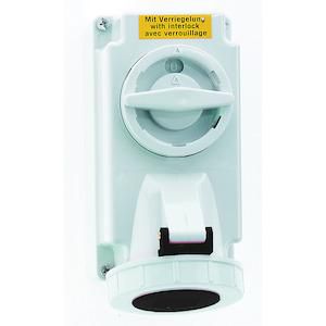 Wandcontactdoos 7h 16A 4P 500V IP67 170x90 QC A/V Ni
