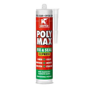 Montagelijm/afdichtingskit POLY MAX FIX & SEAL EXPRESS transparant koker a  300G