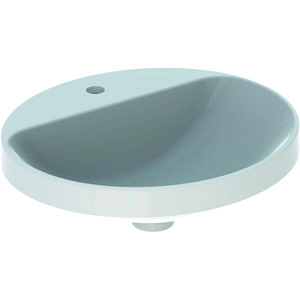 VariForm onderbouwwastafel ovaal 50x45cm met kraangat zonder overloop wit Keratect