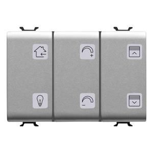 DRUKKNOPPANEEL MET UITWISSELBARE SYMBOLEN-KNX-6 KANALEN