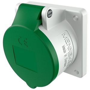 Inbouwwandcontactdoos 16A 4-polig  10H 50V 100-300Hz IP44