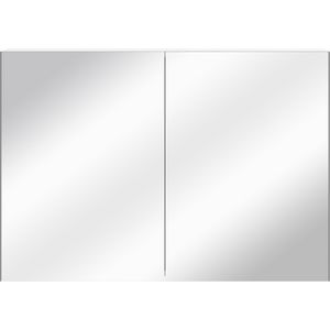 Rosella spiegelkast 1000mm alu look 2xdeur dubbel gespiegeld