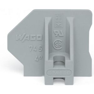 Eindplaat met flens grijs 745-145 VVE=100