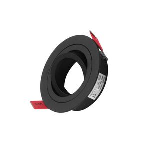 Inbouwarmatuur 50mm rond ø92mm verstelbaar zwart